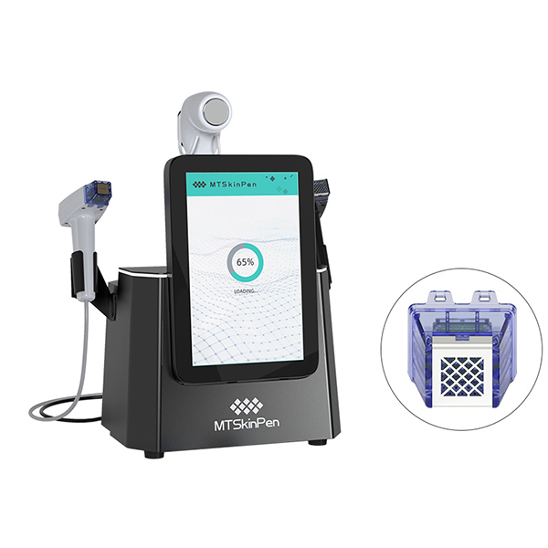 Close‑up of RF microneedling handpiece on Morpheus8 Facial Machine