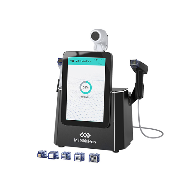 Front view of black Morpheus8 RF Microneedling Facial Machine