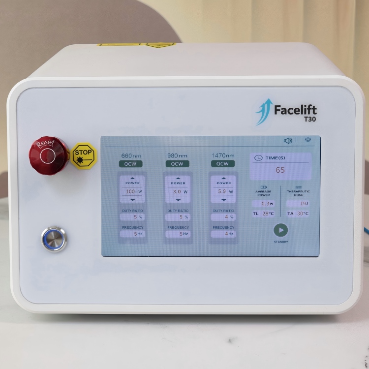 Touch screen interface of Endolift machine with real-time monitoring