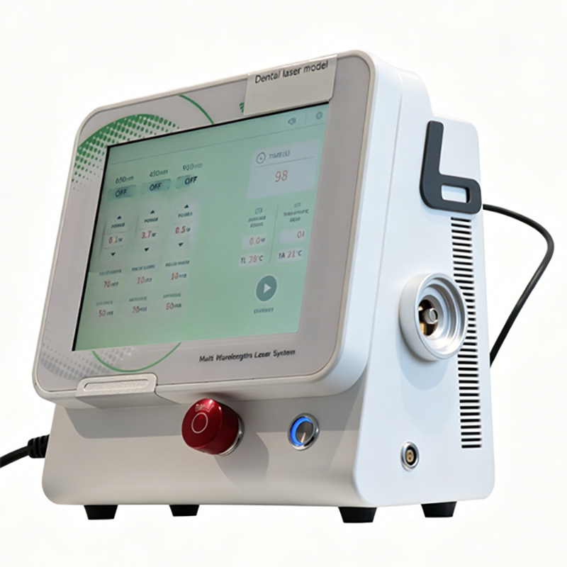 Compact 450/650/980nm dental diode laser unit for clinical use